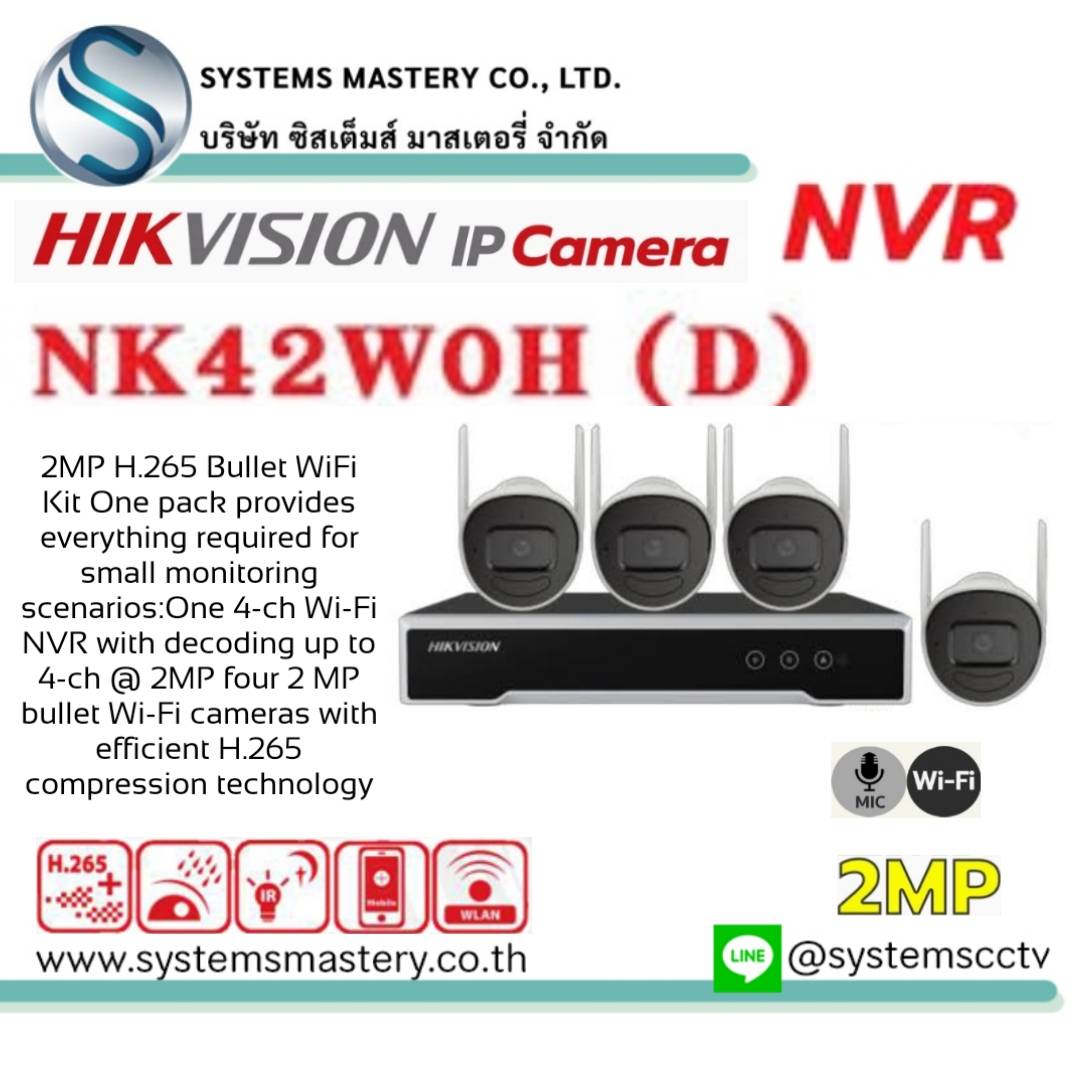 NK42W0H(D) 2MP Bullet WiFi Kit