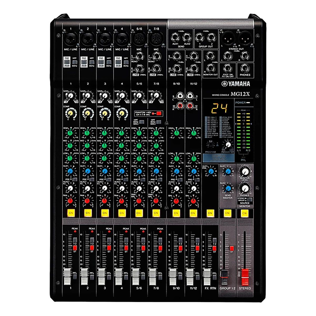 YAMAHA MG12X CV 12 Channel Stereo Mixer with SPX Effects Processor