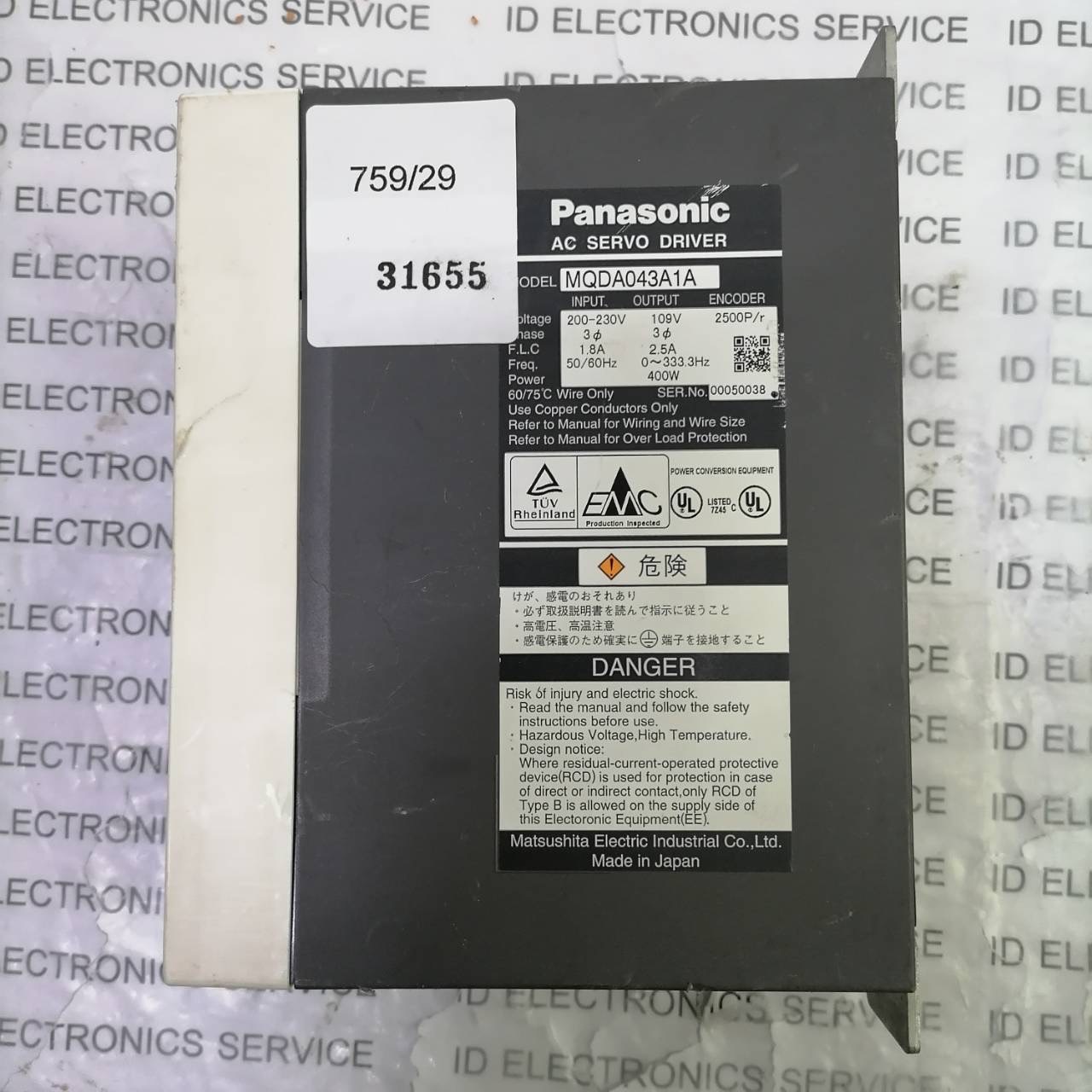 SERVO DRIVE " PANASONIC " MODEL : MQDA043A1A