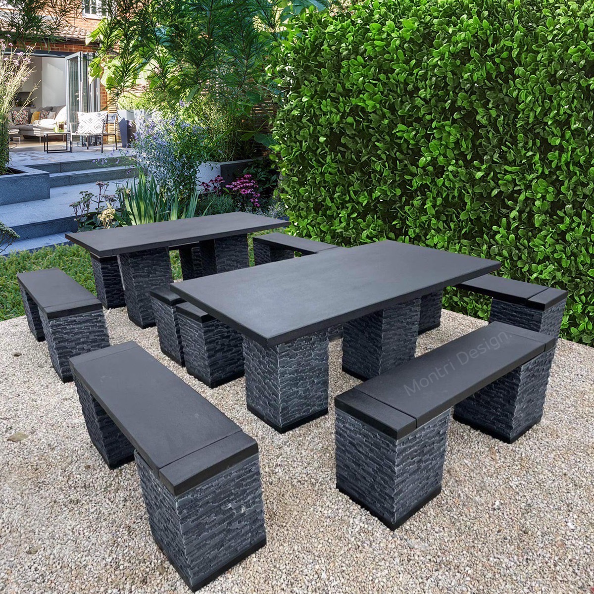 ชุดโต๊ะโมเดิร์น ชุด 8 ที่นั่ง พาดยาว จำนวน 2 ชุด ราคาโปรสุดพิเศษค่าจัดส่ง