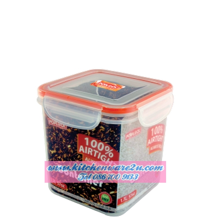P09499 กล่องถนอมอาหารเหลี่ยม POP Lock 2.8 ลิตร (16 x 16 x 16 cm.) เกรดเอ อย่างดี No.9143M ราคาส่งต่อ 1 โหล: 12 ใบ (เฉลี่ย 75 บ/ใบ)