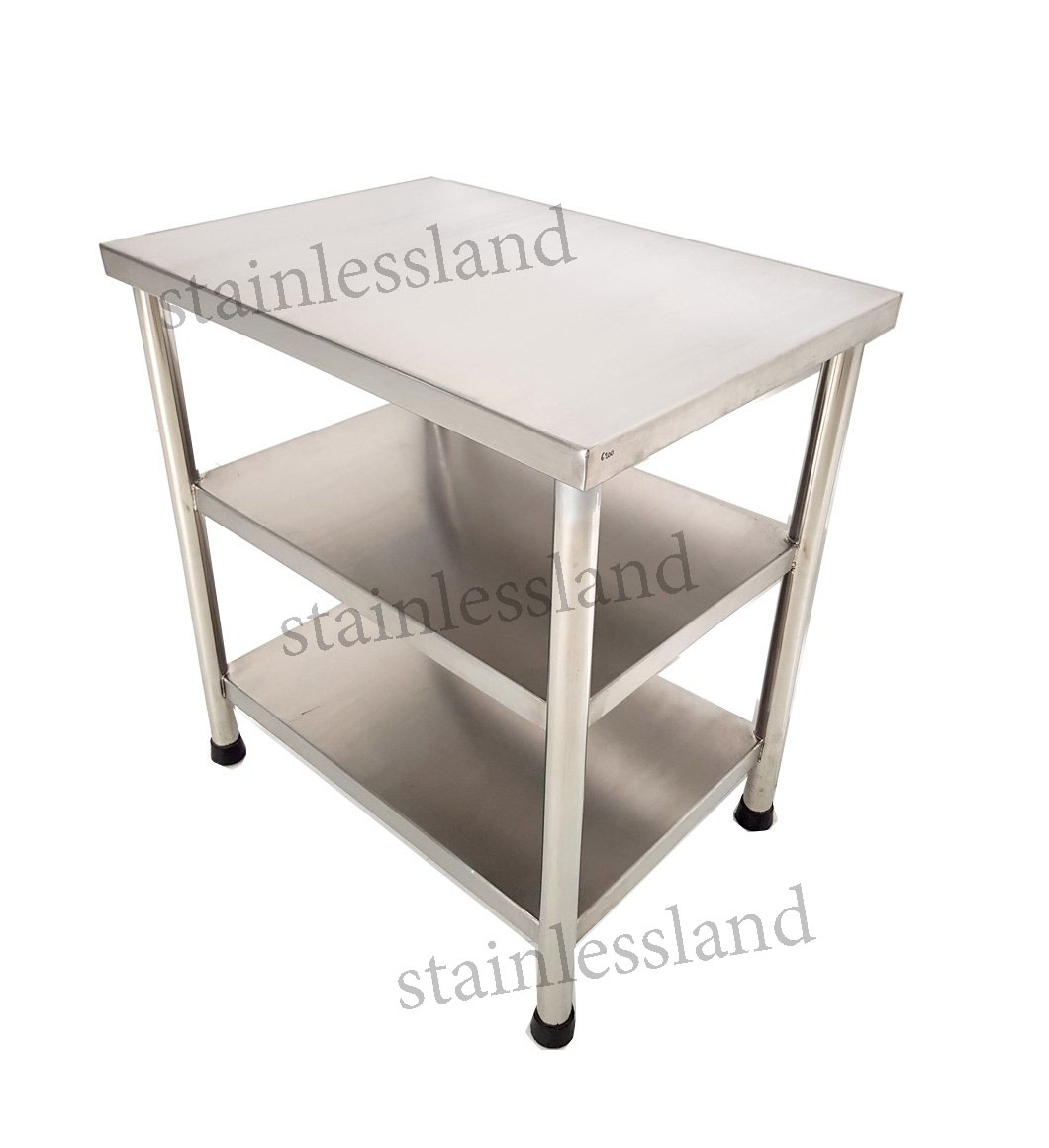 โต๊ะสแตนเลส 3 ชั้น 50x70x75 ซม.