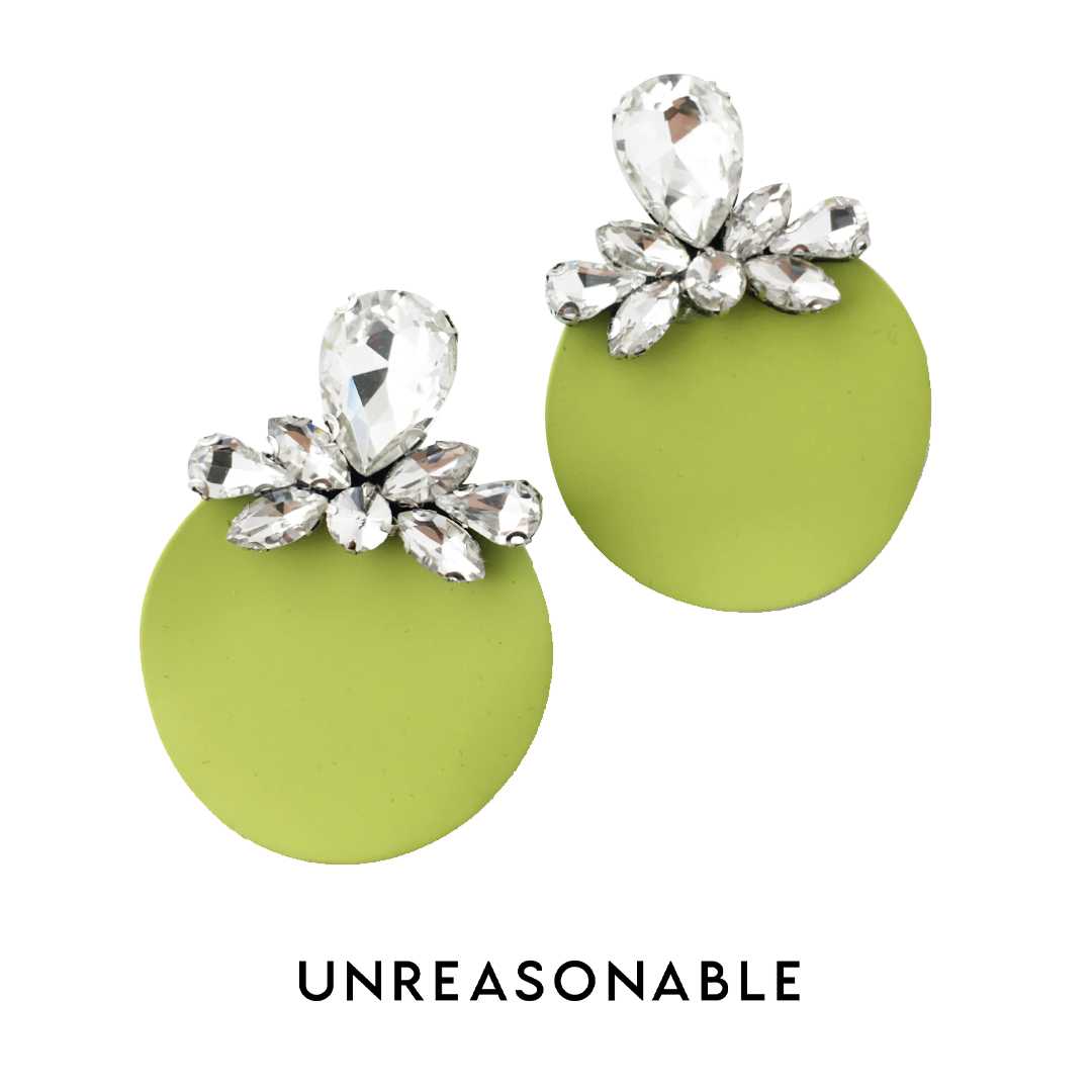 ต่างหู สีเขียว น้ำหนักเบา สวยใส่สบาย UA0723-01 Unreasonable Accessories