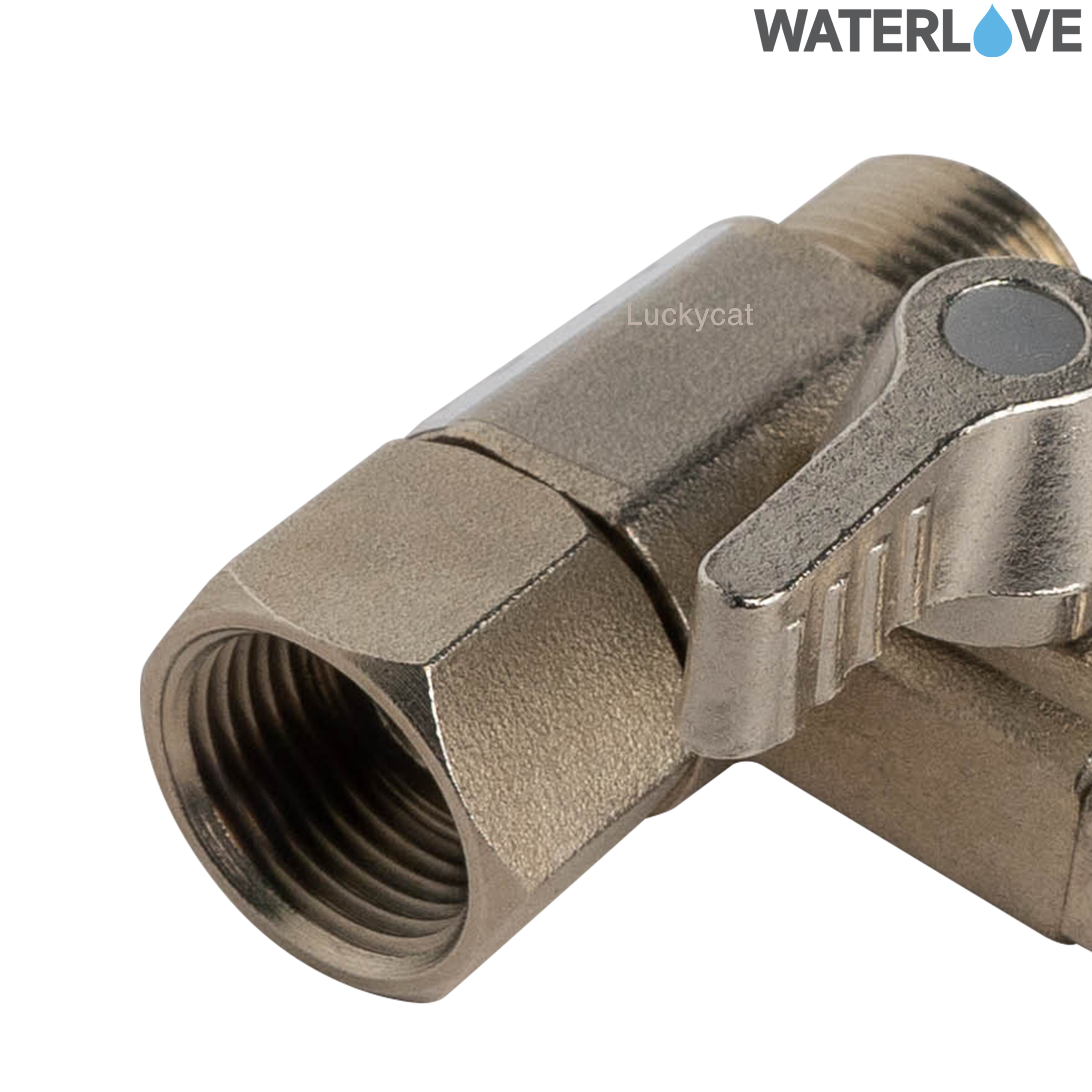 บอลวาล์ว 3 ทาง สีเงิน