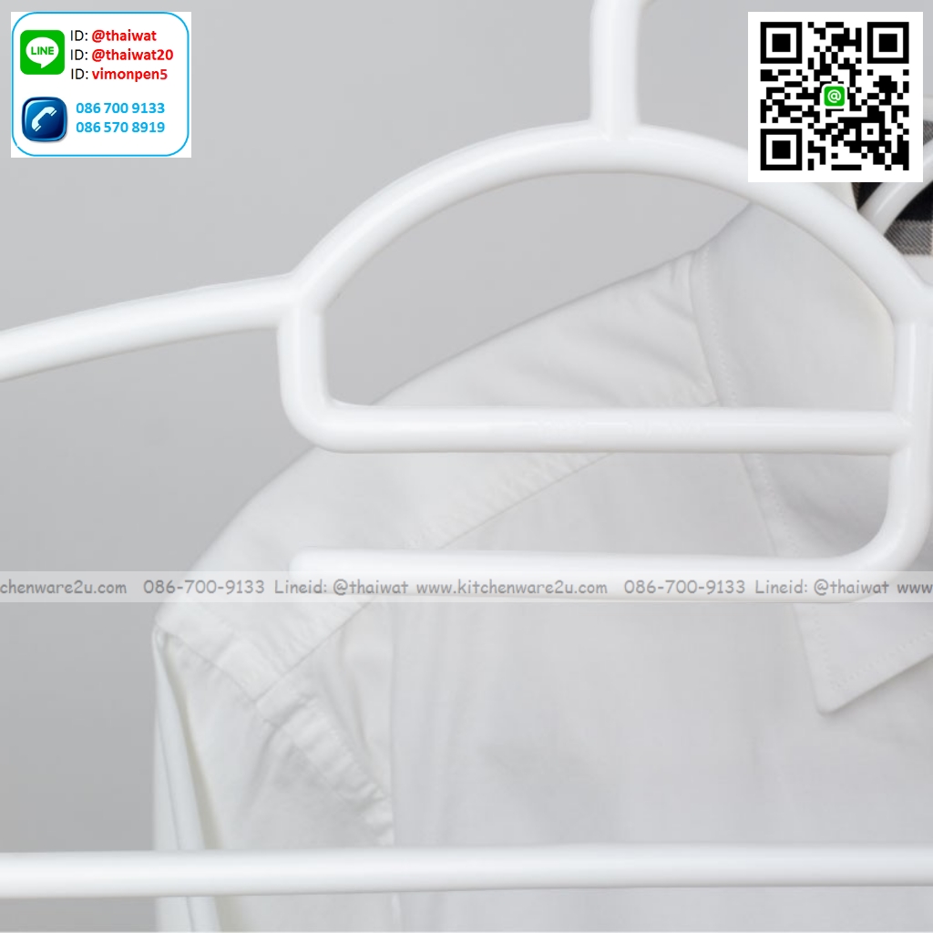 P04518 ไม้แขวนเสื้อแพค 5 อัน (กว้าง 21* ยาว 38.6* สูง 2.4 cm) เกรดเอ หนา สีสวย No.1175 ราคาขายส่งต่อ 24 แพค: 120 อัน :เฉลี่ย 55 บต่อแพค