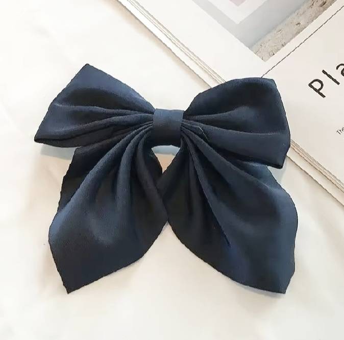💗มาหยากิ๊ฟช้อป💗กิ๊บติดโบว์หนีบผมพริ้ว โบว์สามชั้น หวานๆ สำหรับนักเรียน สีเรียบ น่ารัก แฟชั่น กิ๊บหนีบผมสำหรับวัยรุ่น ขนาด 4.5 นิ้ว