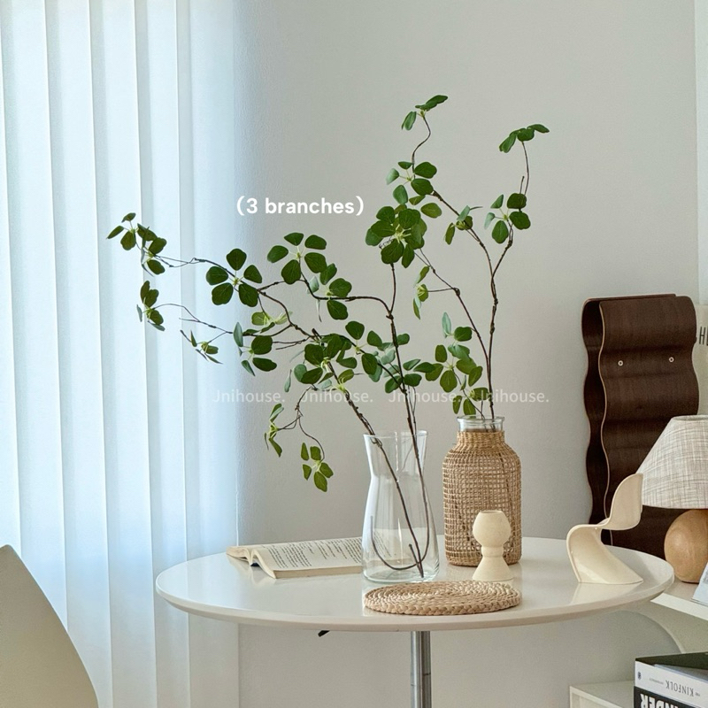 [พร้อมส่ง] Jnihouse : กิ่งไม้ประดิษฐ์ ใบ5แฉก (Green leaves)(Tree)