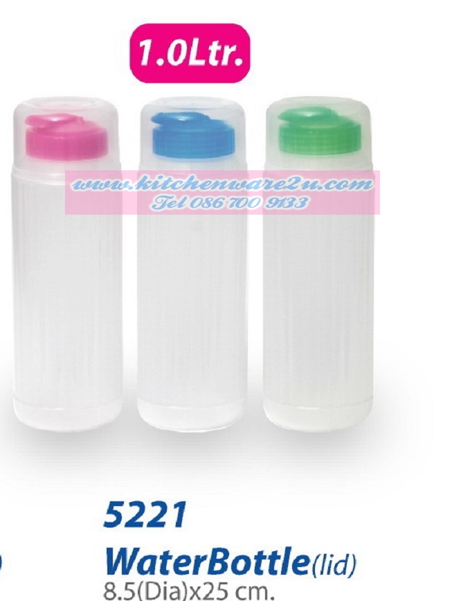 P03414 ขวดน้ำ พร้อมแก้ว 5221 เกรดเอ อย่างดี ราคาต่อ 1 โหล :12 ใบ (คลิ๊กที่สินค้าเพื่อดูรายละเอียด)