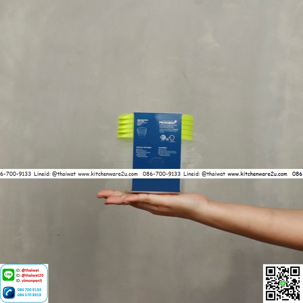 P10912 กล่องอาหาร แพ็ค 5 คละสี (12.7 x 12.7 x 7 cm.) #6061 No.6061 ราคาขายส่ง 1 โหล :12 ชุด: 55 บ/ชุด