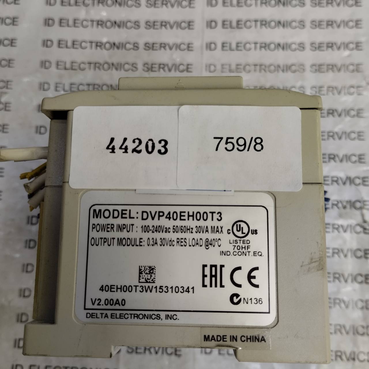 PLC " DELTA " MODEL : DVP40EH00T3