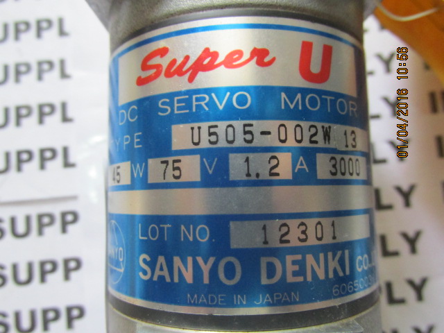 SERVO MOTOR " SANYO DENKI " MODEL : U505-002W13