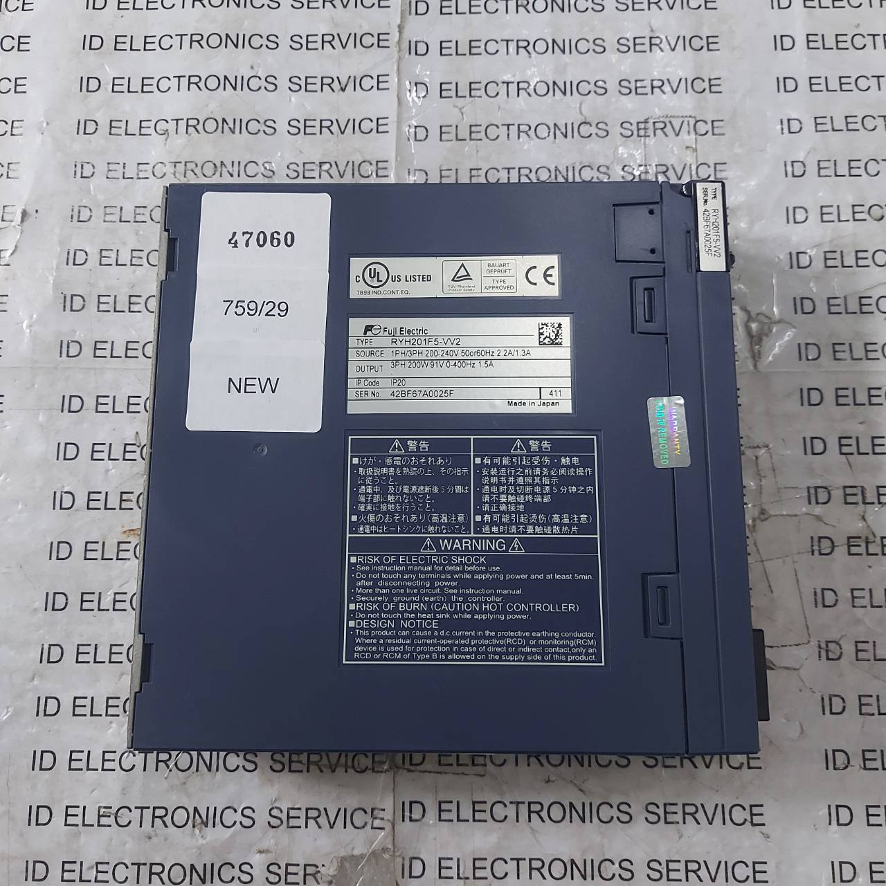 SERVO DRIVE " FUJI " MODEL : RYH201F5-VV2