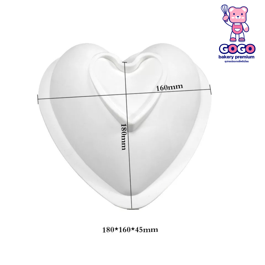 พิมพ์หัวใจ 1ปอนด์ พิมพ์ซิลิโคน พิมพ์วุ้น พิมสบู่ แม่พิมพ์วุ้น