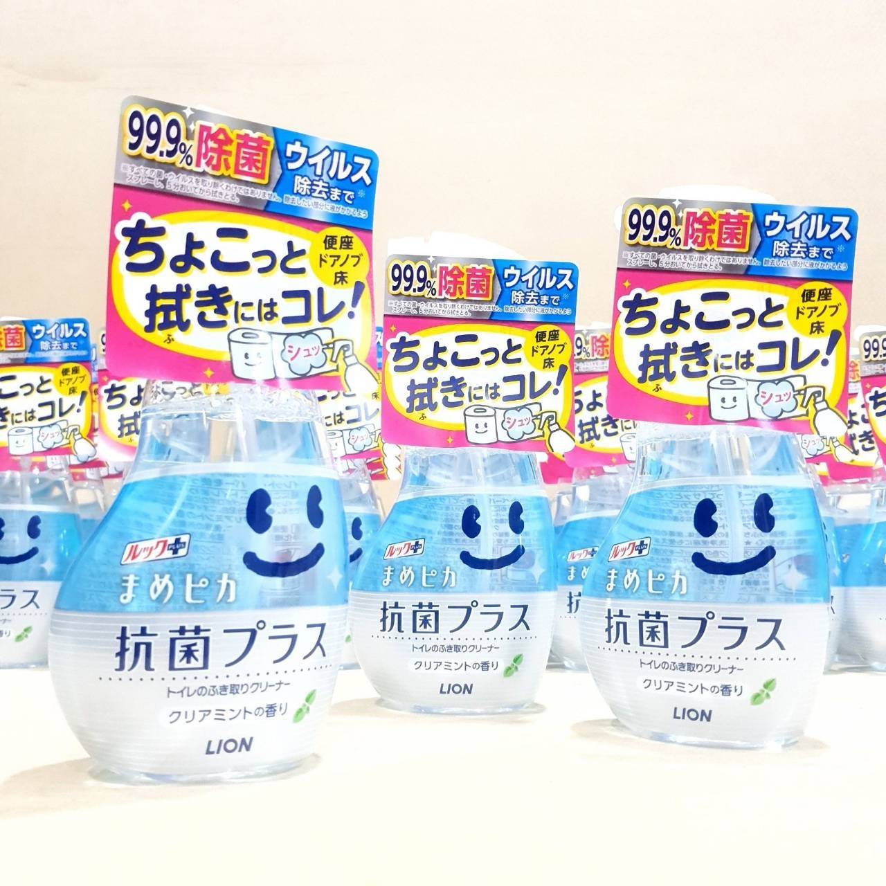 น้ำยาโฟมทำความสะอาดสุขภัณฑ์ก่อนใช้งาน Lion mamepika antibacteria