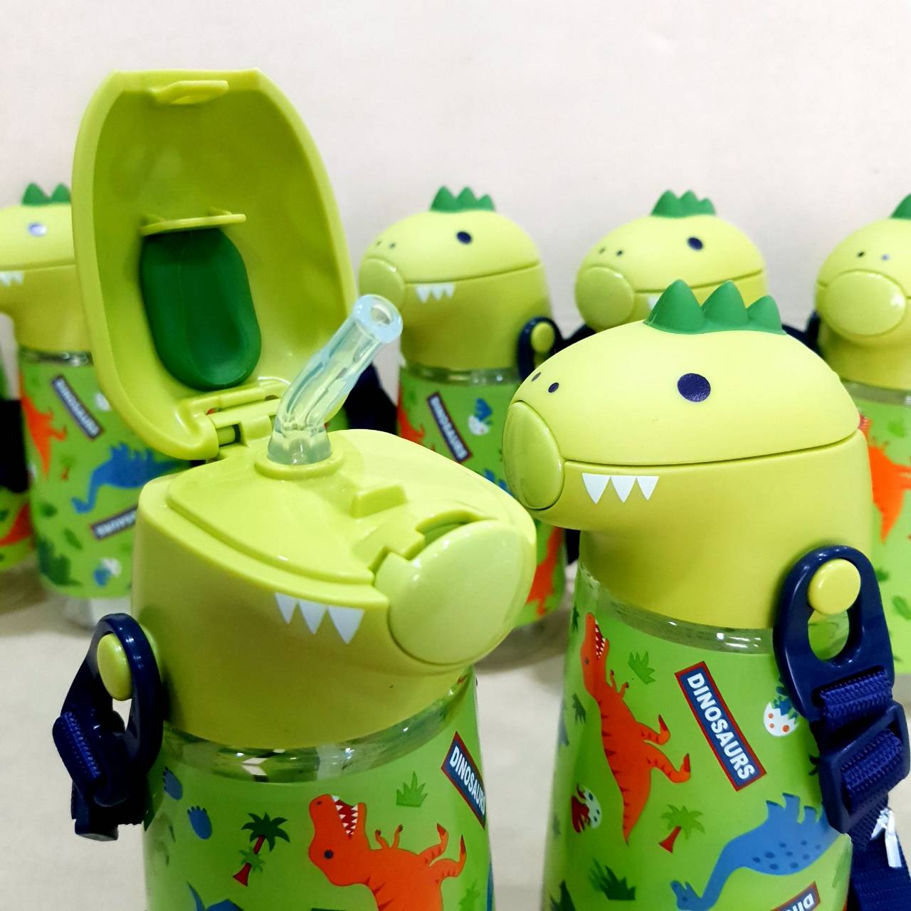 กระติกน้ำ Skater Straw Bottle 420 ml ไดโนเสาร์