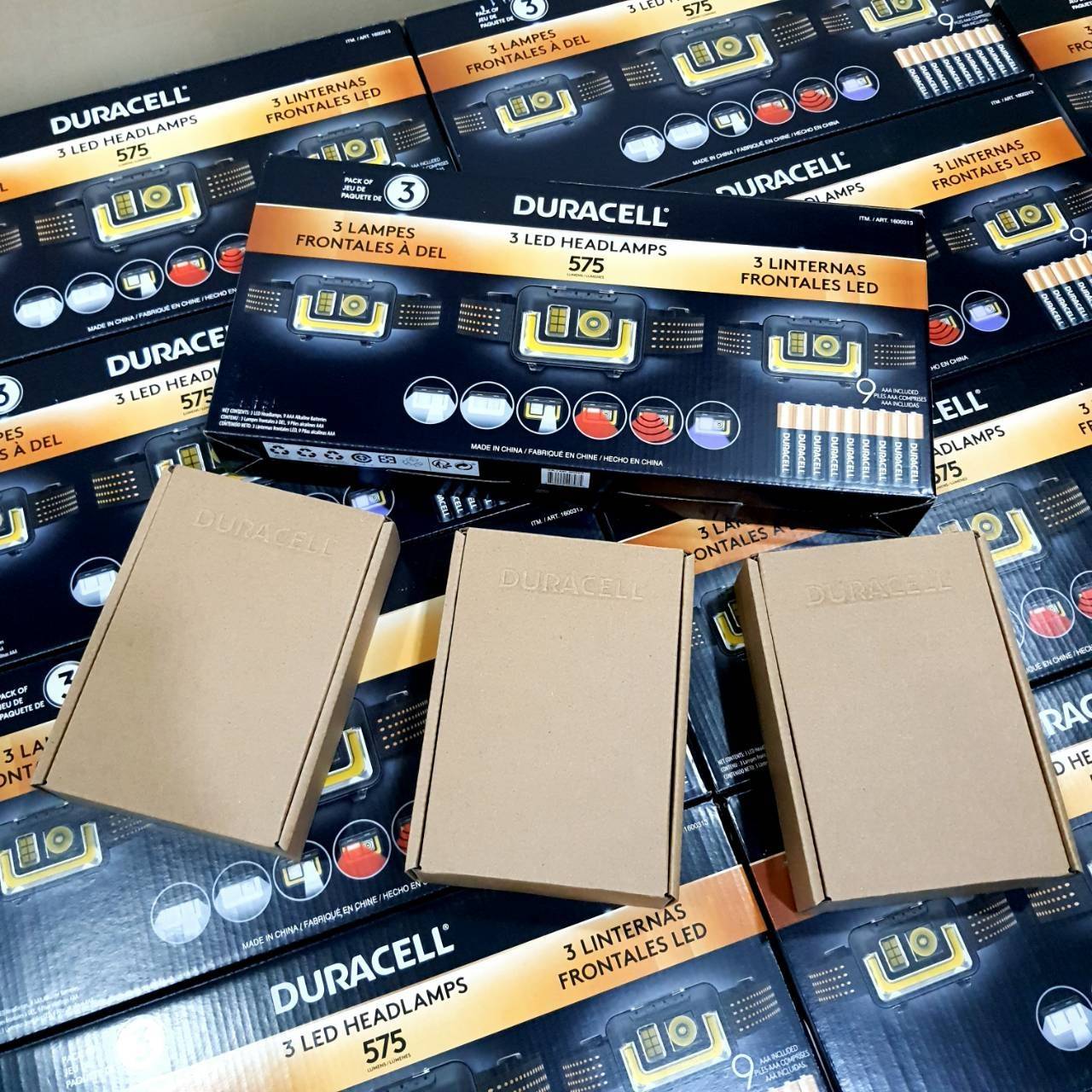 ไฟฉายแบบคาดศีรษะ 3 ชิ้น Duracell LED Headlamp 575 Lumens