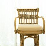 เก้าอี้บาร์หวายแท้ หมุนได้