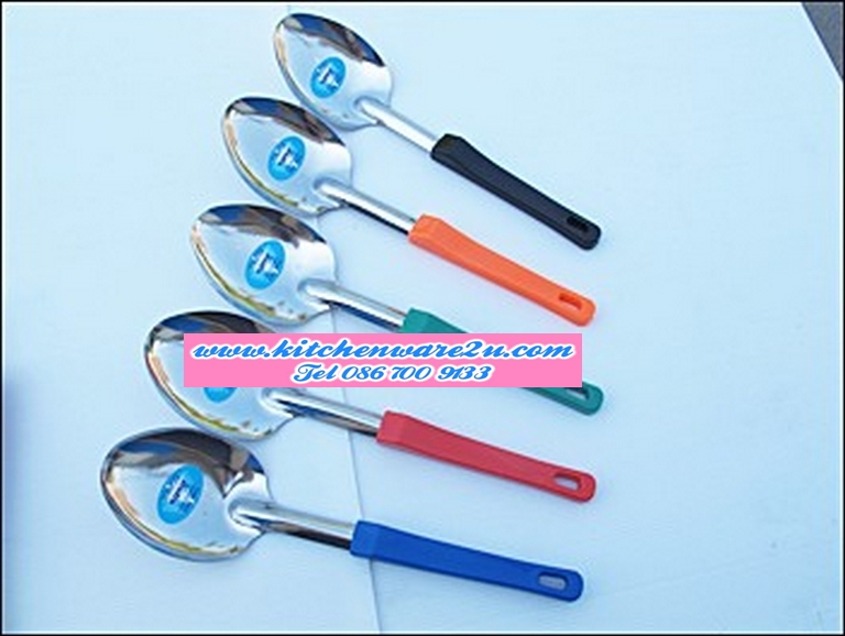 P08369 ทัพพีจีนใหญ่ ด้ามสี TP-080 ราคาส่งต่อ 30 โหล: 360 อัน: เฉลี่ย 11.5 บ/อัน (ขายส่งยกมัด ยกลัง)