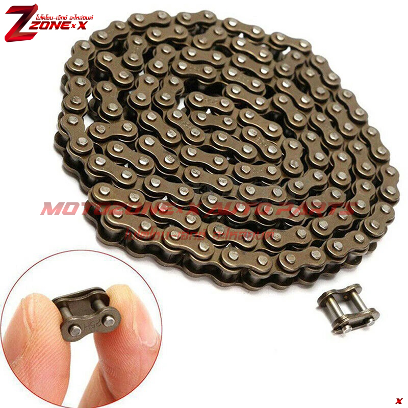 โซ่ Sprocket Chain 25H 47cc 49cc 2 Stroke Minimoto Pocket Bike ATV Quad 4 Wheeler Go Kart Scooter MOTOZONE-X(โมโตโซน-เอ็กซ์) อะไหล่ Part 25H