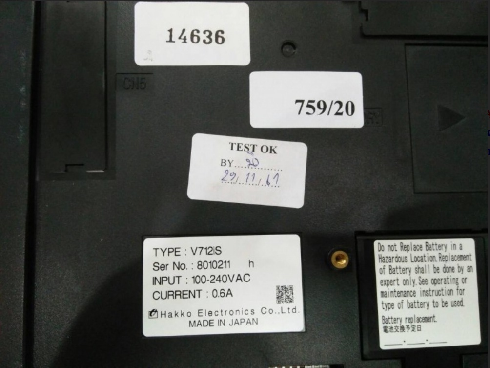 HMI " HAKKO " MODEL : V712IS