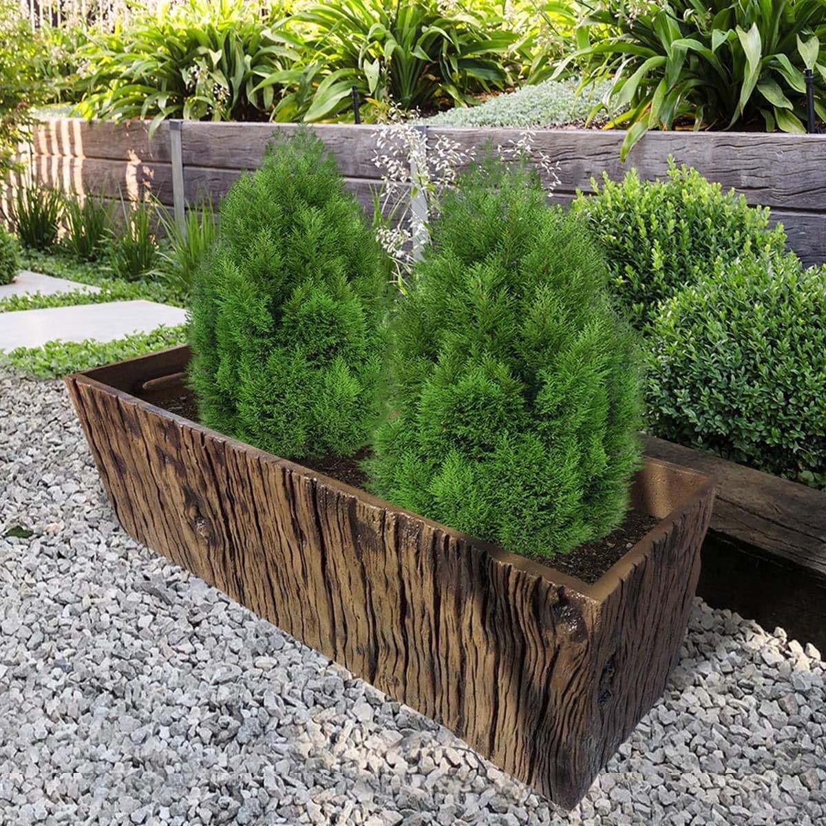 กระถางคอนกรีตลายไม้ เกรดพรีเมียม คุณภาพระดับห้าง ดีไซน์แปลกใหม่ไม่ซ้ำใคร