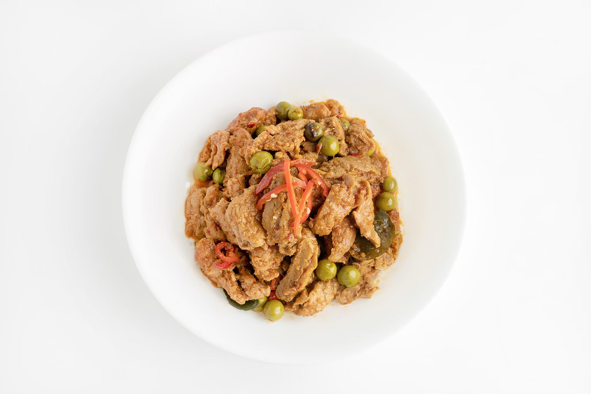 พะเเนงหมูเจ (Panaeng curry with vegan porkless)