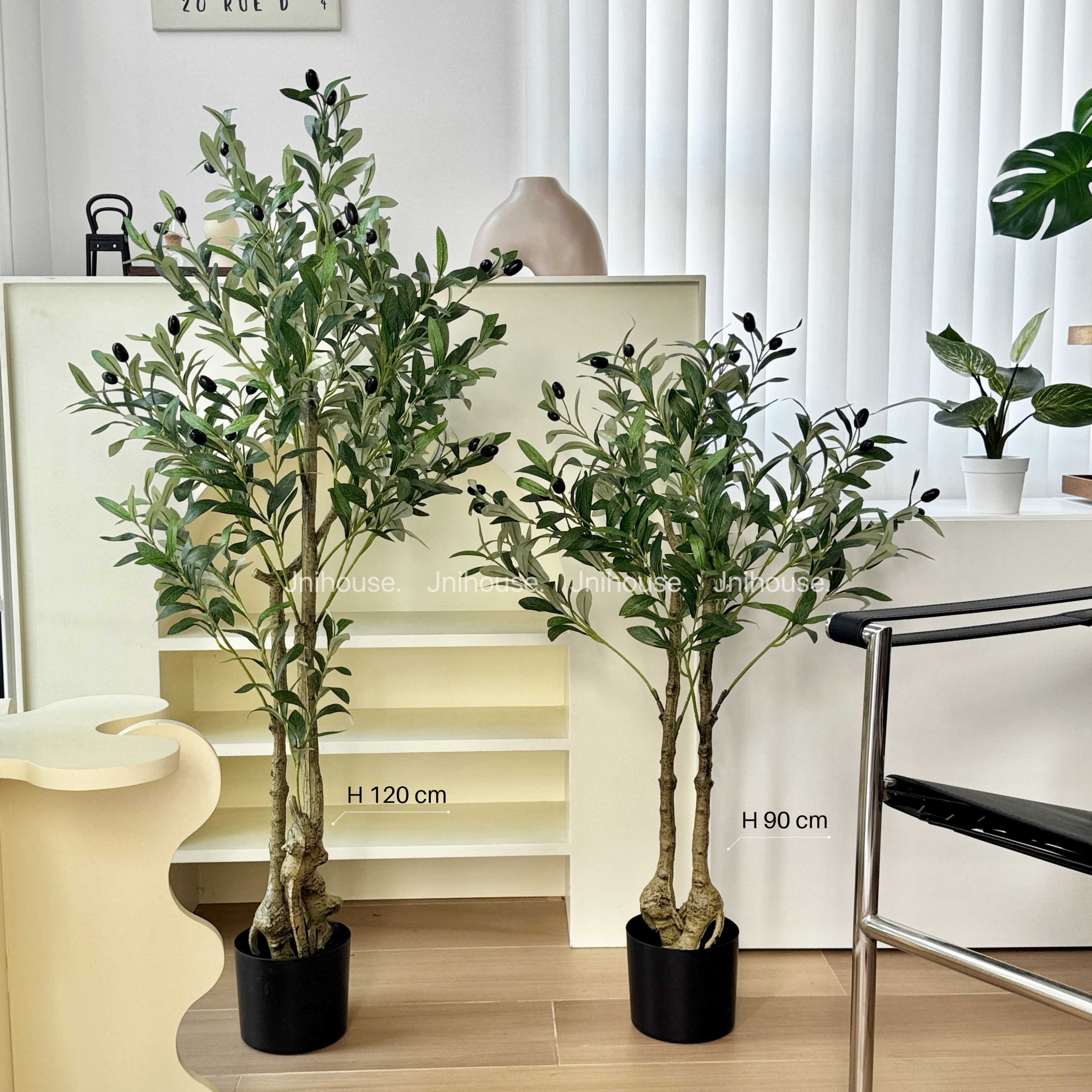[พร้อมส่ง] Jnihouse : ต้นมะกอกปลอม Artificial Olive Tree (ลำต้นคู่)