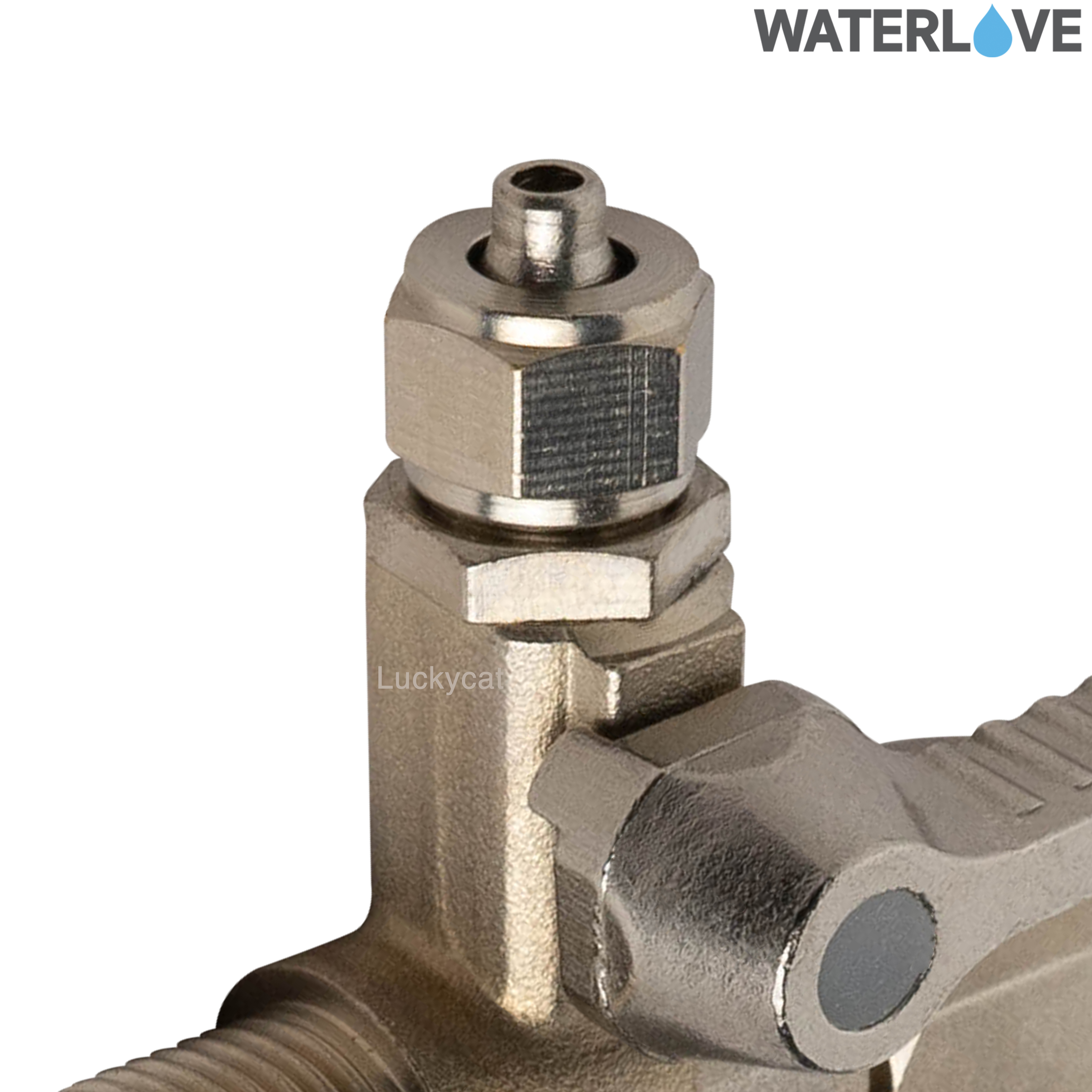 บอลวาล์ว 3 ทาง สีเงิน