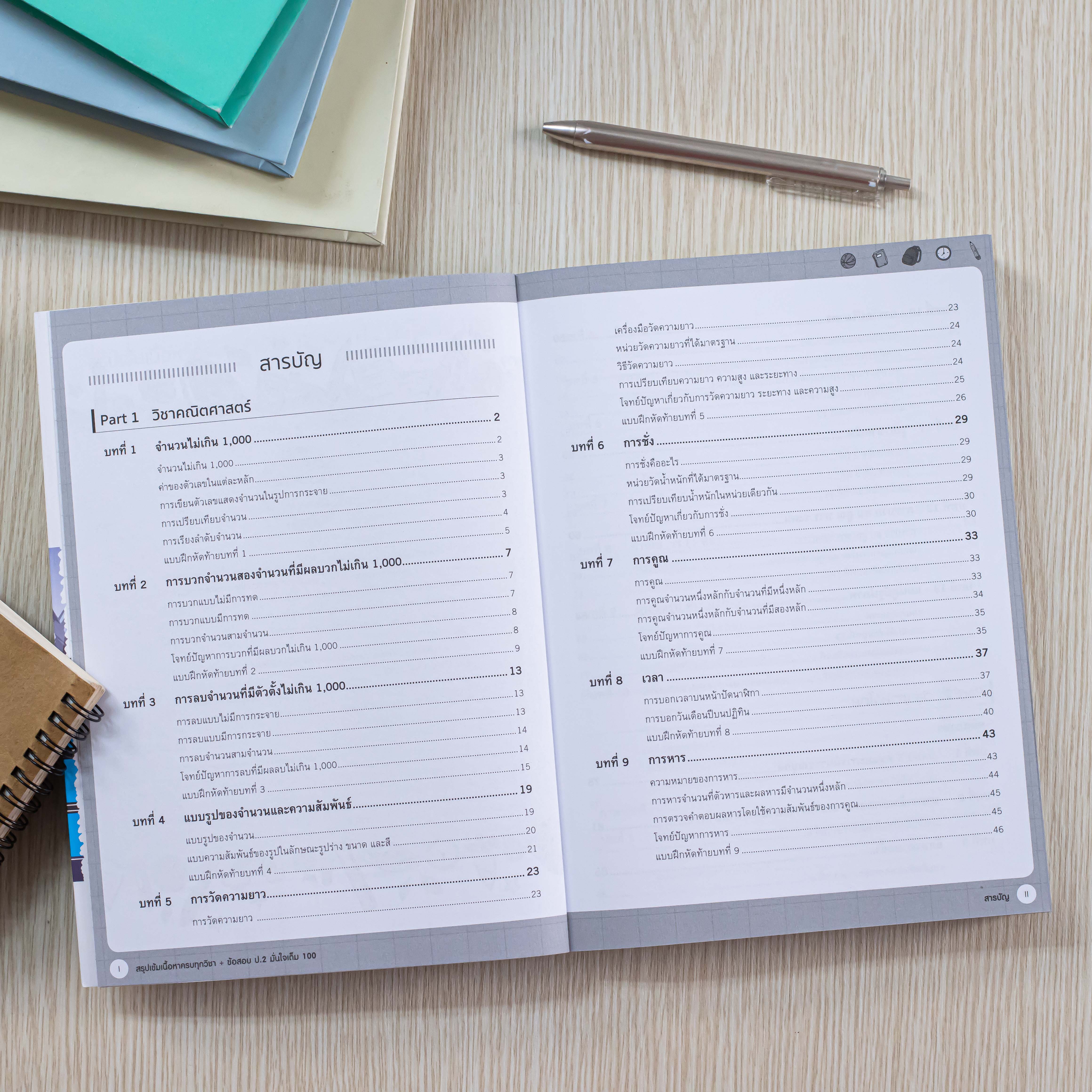 Infopress (อินโฟเพรส) หนังสือ สรุปเข้มเนื้อหาครบทุกวิชา + ข้อสอบ ป.2 มั่นใจเต็ม 100 - 09696