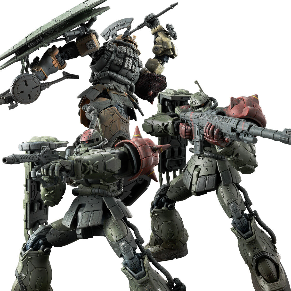 (HG) 1/144 ZAKU Ⅱ F TYPE CHUBS & KALE + ZAKUⅡ (UNIDENTIFIED TYPE) SOLARI CUSTOM PARTS SET (RFV)(Premium Bandai)