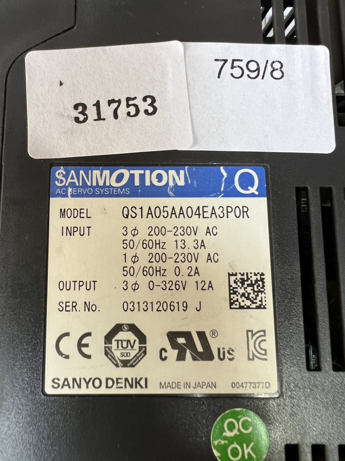 DRIVE QS1A05AA04EA3P0R "SANYO DENKI"