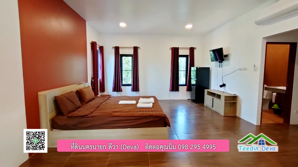 ขายรีสอร์ทพลูวิลล่า ติดแม่น้ำนครนายก สวยงามมาก เนื้อที่ 1 ไร่ 2 งาน 50 ตารางวา อ.เมือง จ.นครนายก