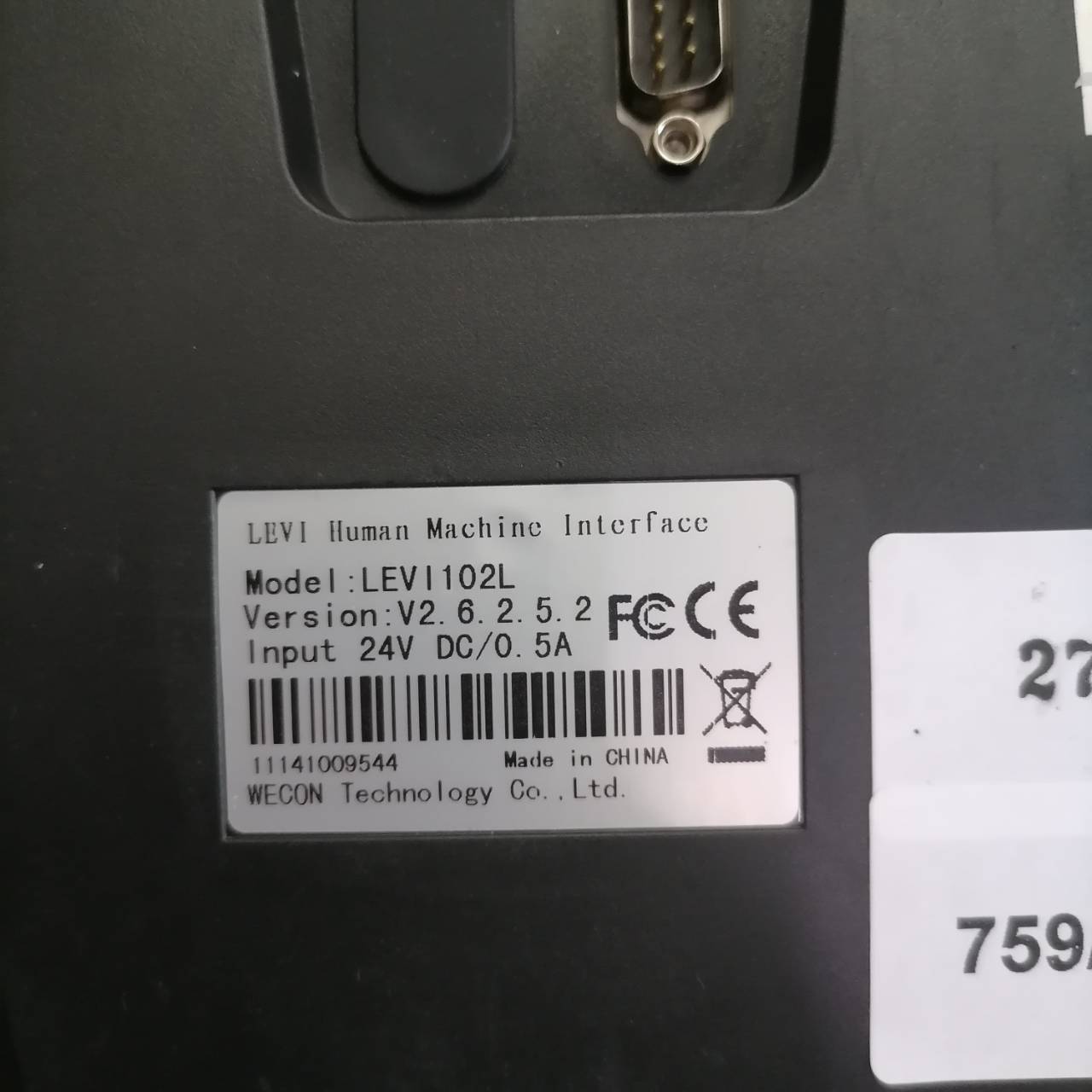 LCD TOUCH SCREEN " WECON " MODEL : LEVI102L