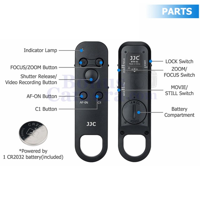 BTR-S1 รีโมตถ่ายวีดีโอได้A1,A7C,A7 III,A7 IV,A7R III,A7RM3A,A7R IV,A7RM4A,A7R V,A7S III,A9,A9 II,A6100,A6400,A6600,ZV-E1,ZV-E10,ZV-1,ZV-1F,RX100 VII,RX0 II,FX3,FX30