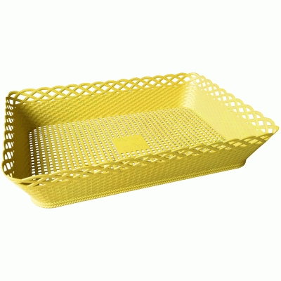 P10480 ตะแกรงลายหวายใหญ่ (27*39*7.5 cm) (ราคาส่งต่อ 1 โหล:12 ชุด:210บาท ขายส่งทุกอย่าง 20 บาท)