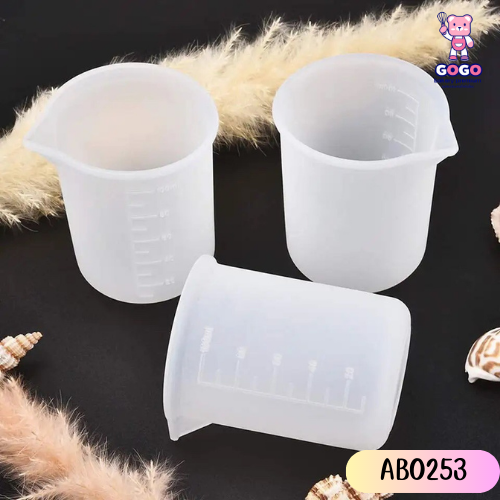 ถ้วยตวงซิลิโคน พลาสติก สีใส สำหรับทำขนม ขนาด 100ml.