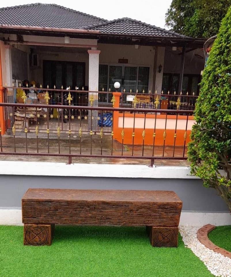 เก้าอี้ไม้หมอน รุ่น limited chair เก้าอี้ไม้หมอนรถไฟ เก้าอี้สนาม ม้านั่งสนาม งานสวยเรียบหรู