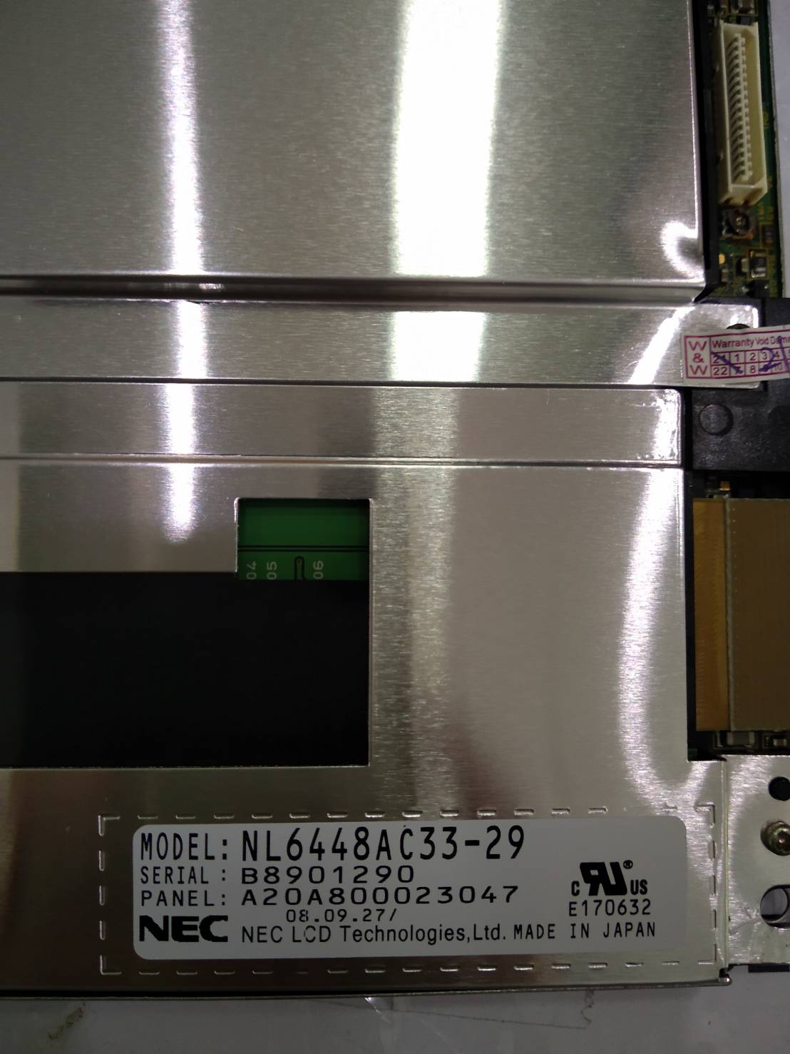 LCD PANEL " NEC " MODEL : NL6448AC33-29