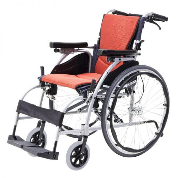 รถเข็นอลูมินัมอัลลอยด์คาร์ม่า รุ่น S-Ergo 106 (WheelChair KARMA Ergo 106) ผู้ใช้งานหน้าท้องใหญ่ นั่งสบาย พนักพิงหลังปรับเอนได้ 3 ระดับ