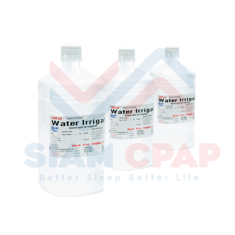 น้ำกลั่นออกซิเจน Sterile water ขนาด 1000 ml ( 10 ขวด )