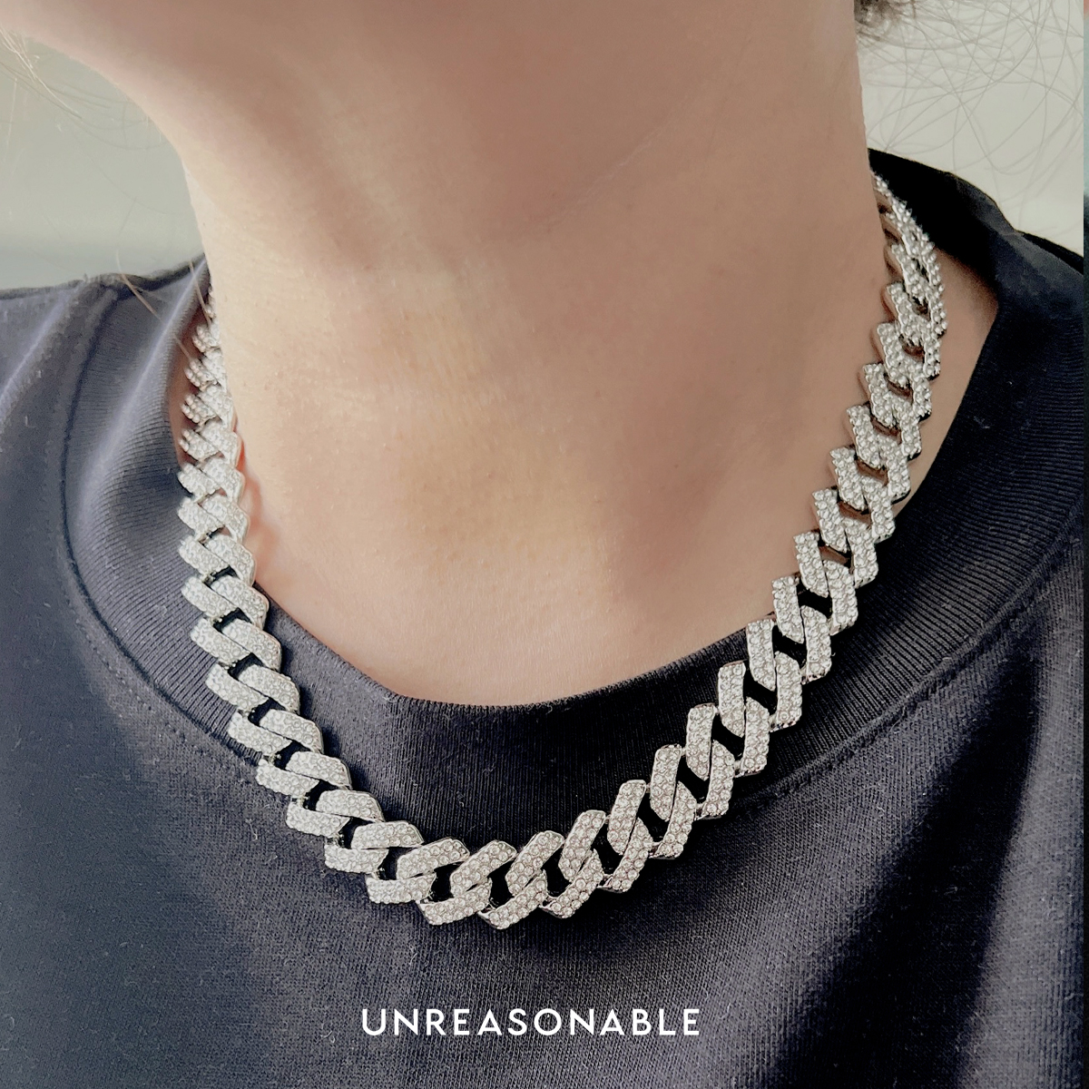 สร้อยคอ Rhinestone Stone ยาว 18 นิ้ว UA0895-01 Unreasonable Accessories