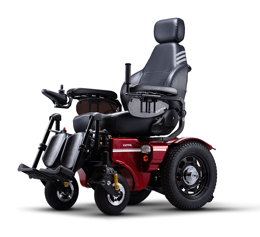รถเข็นไฟฟ้าคาร์ม่า รุ่น Saber KP45.5 (Power WheelChair KARMA Saber KP45.5) สามารถปรับเอนนอนได้ด้วยระบบแมนนวล (รุ่น TOP)