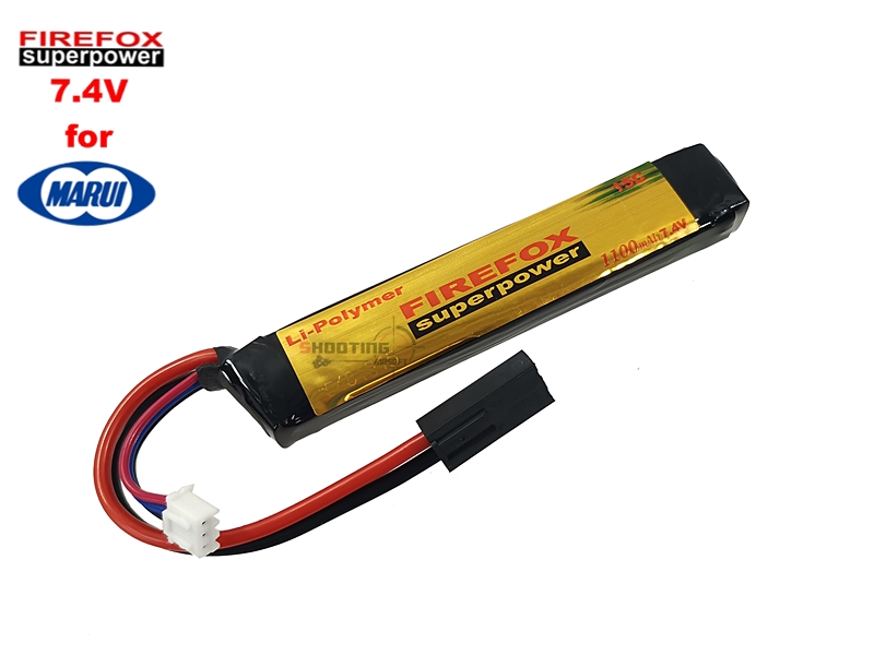 แบตลิโพ Firefox 15C 1100mAh 7.4V for Tokyo Marui