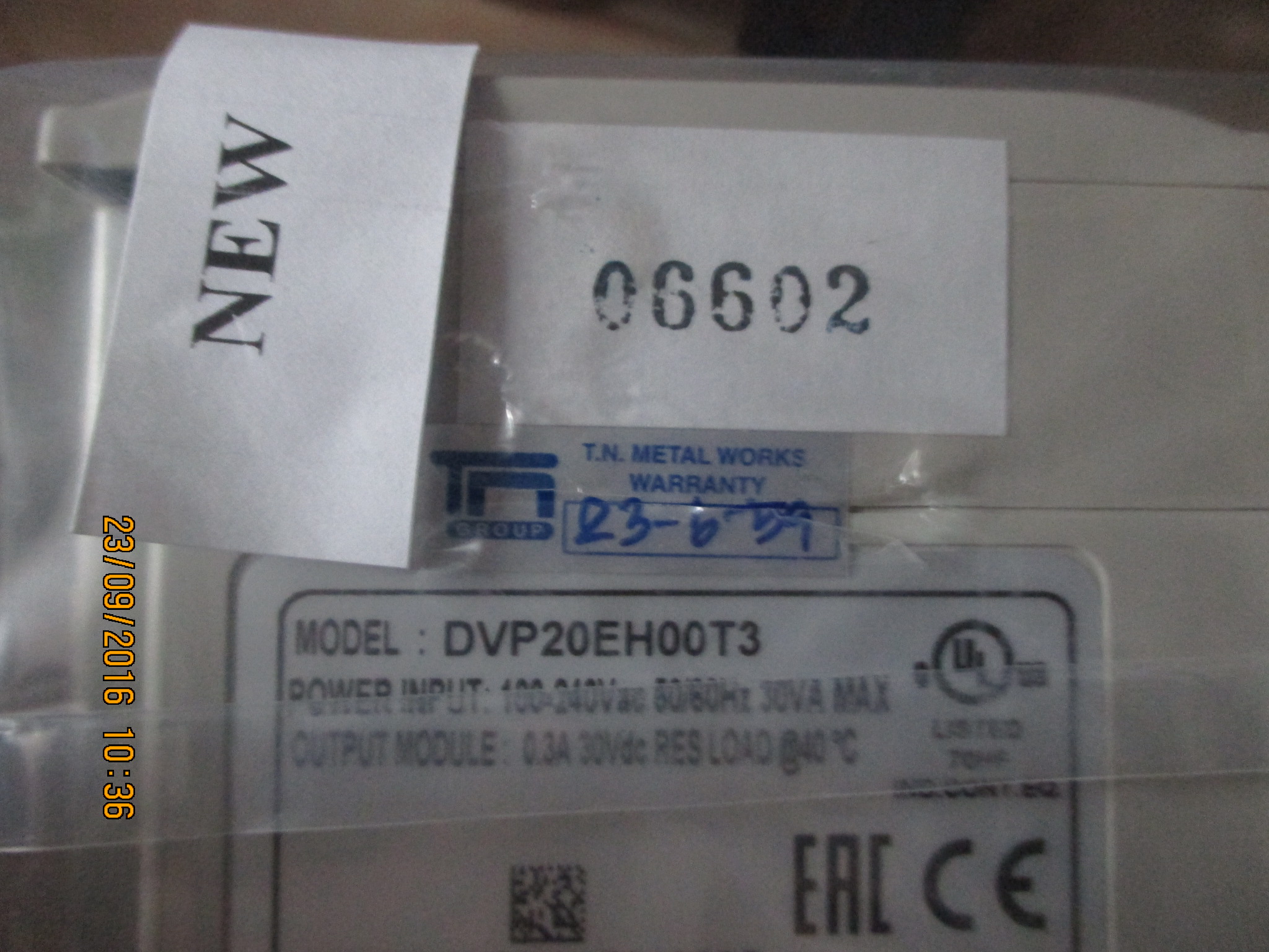 PLC " DELTA " MODEL : DVP20EH00T3