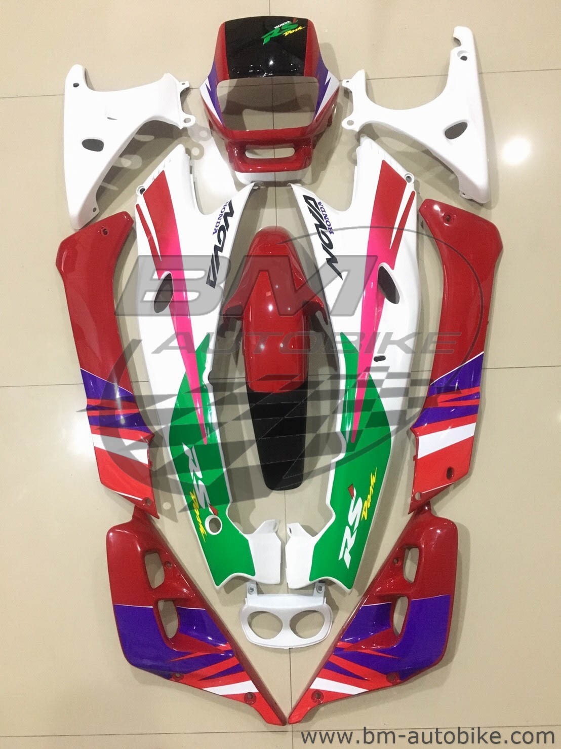 ชุดสี DASH 94 สีแดง-ขาว ทั้งคัน+อกไก่ 4 กก.