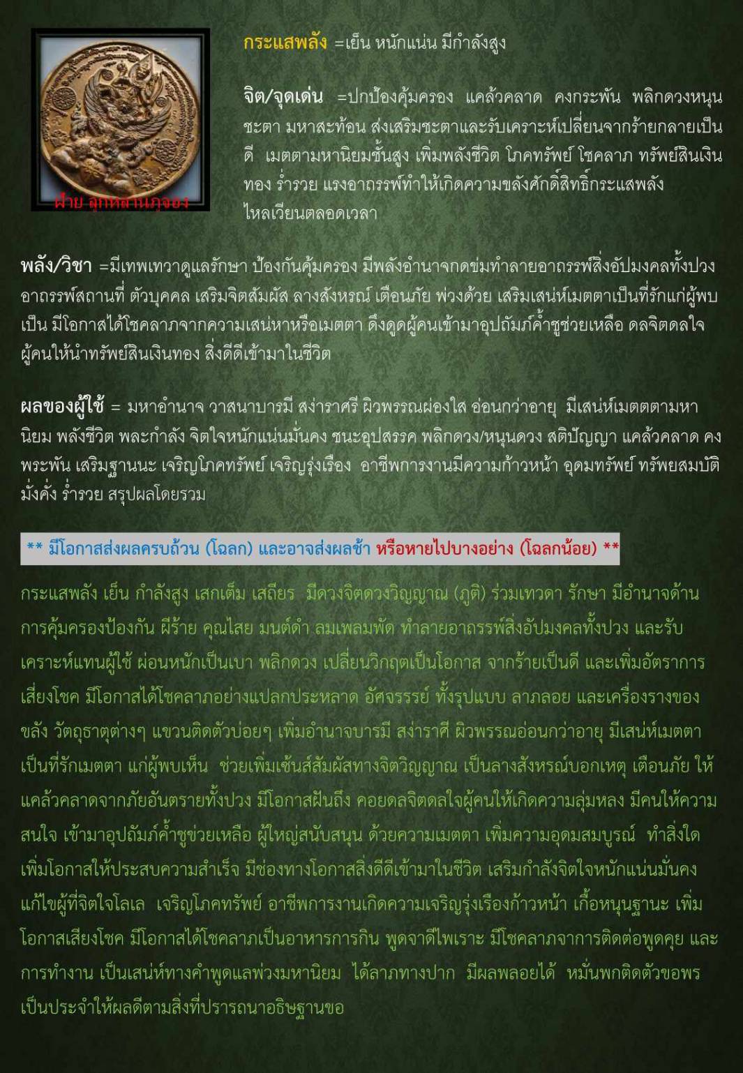 เหรียญนารายณ์ทรงสุบรรณ หลวงปู่สิงห์โต สำนักสงฆ์ป่าทรงธรรม จ.อุบลราชธานี ปี 2567