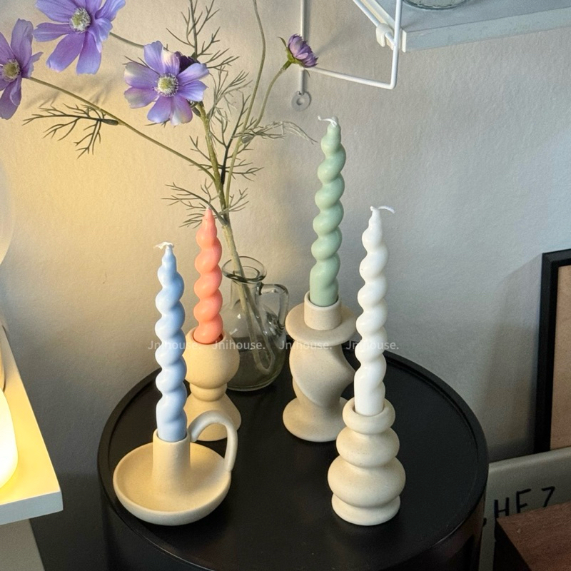 [พร้อมส่ง] Jnihouse : เชิงเทียนเซรามิก เชิงเทียนมินิมอล (Candle Holder)
