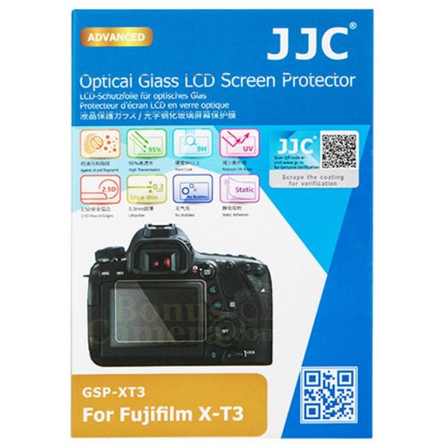 GSP-XT3 แผ่นกระจกกันรอยจอ LCD ฟูจิ X-T3 FujiFilm LCD Screen Protector