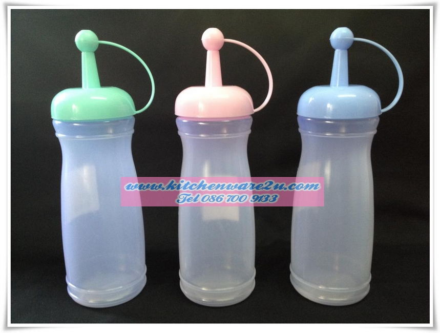 P05740 ขวดซอสเล็ก 400 มิล (6*6*19 cm) No.224 (ราคาส่งต่อ 1 โหล :12 ใบ)