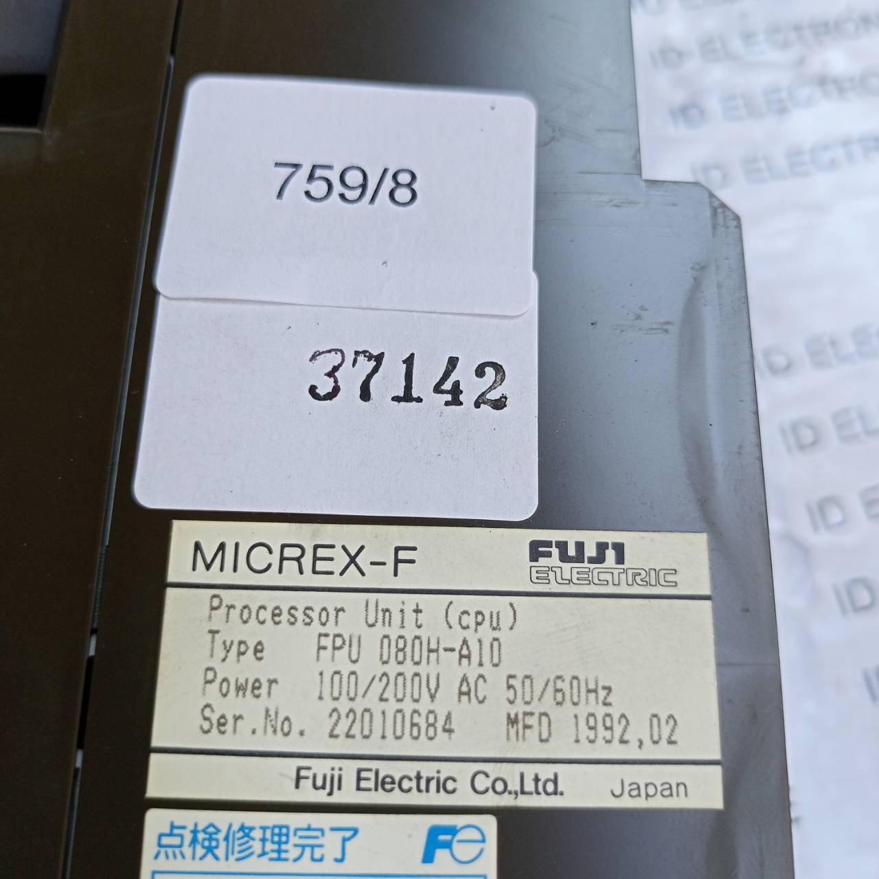 PLC " FUJI " MODEL : FPU 080H-A10